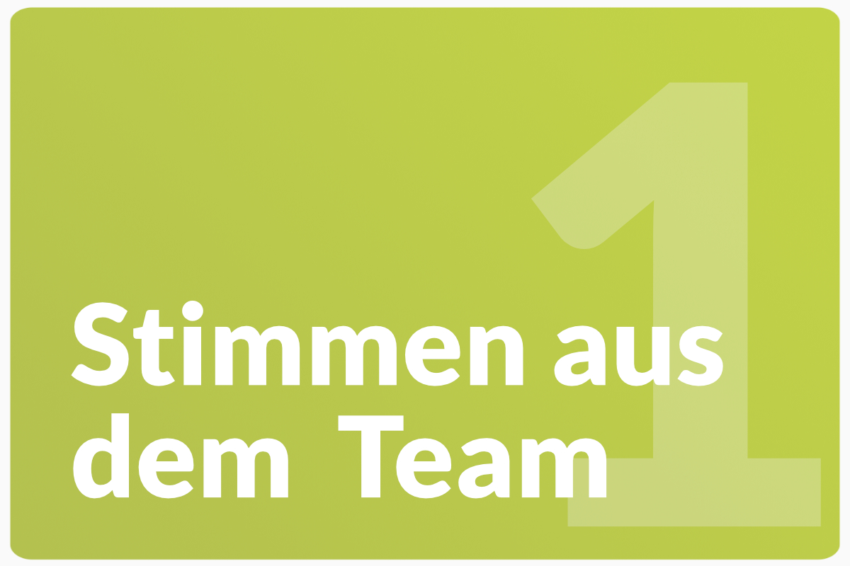 Stimmen aus dem Team 1